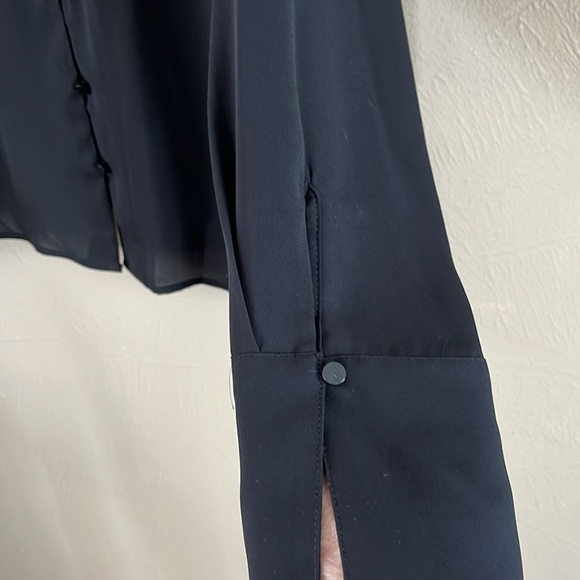 NWT Worthington Blouse Size 2X Georgette Style Fabric Collar Buttons Long Cuff - Picture 4 of 13